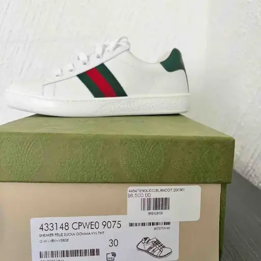 TENIS GUCCI PARA NIÑO UNISEX TALLA 20.5 NUEVOS ORIGINALES